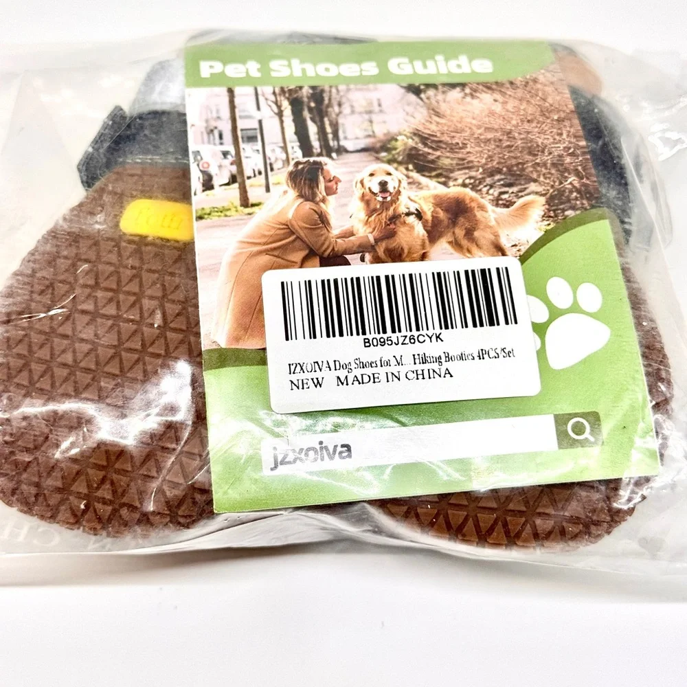 JZXOIVA DOG SHOES Size 6 Medium Paw Protection Indoor Outdoor Cold Hot Rain T269